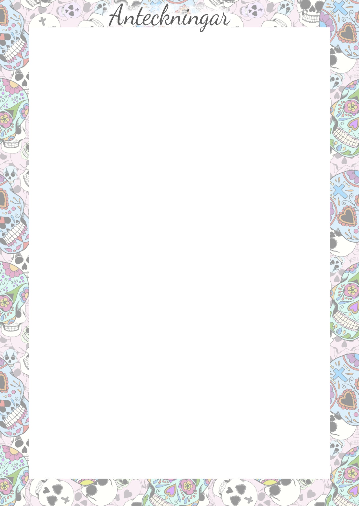 Anteckningsblock Dödskallar