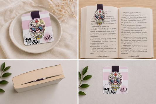 Magnetiskt bokmärke - Sugarskull