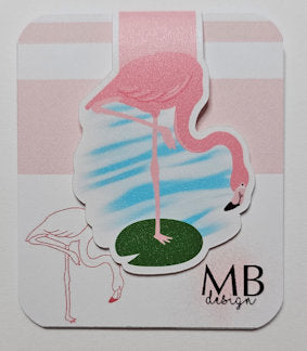 Magnetiskt bokmärke Flamingo